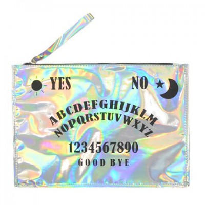 Stylish Women's Clutch With Letter Print and Zipper Design